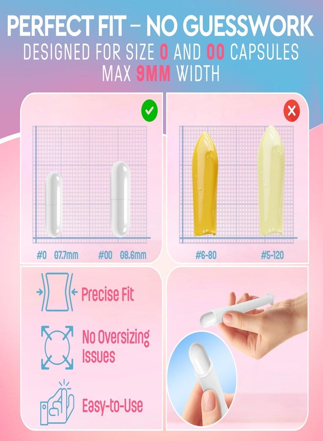 Pelvana Vaginal Suppository Applicators for Women - 15 Individually Wrapped Sterile Applicators, Fits Size 0 & 00 Capsules, Pills, Tablets up to 9mm - Disposable, Rounded Edges, Easy-Grip Handle - Image 2